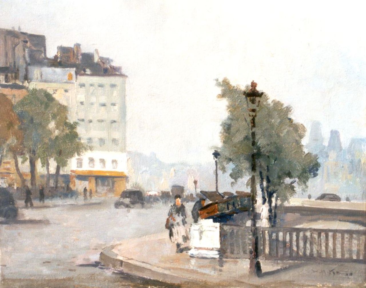 Knip W.A.  | 'Willem' Alexander Knip, Hôtel Nôtre Dame, Paris, Öl auf Leinwand 34,4 x 42,5 cm, signed l.r. and reverso on stretcher