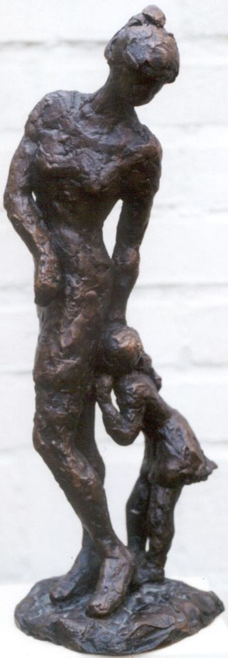 Noorda-Maas J.  | Jacoba 'Coby' Noorda-Maas, Moeder en kind, Bronze 33,0 cm