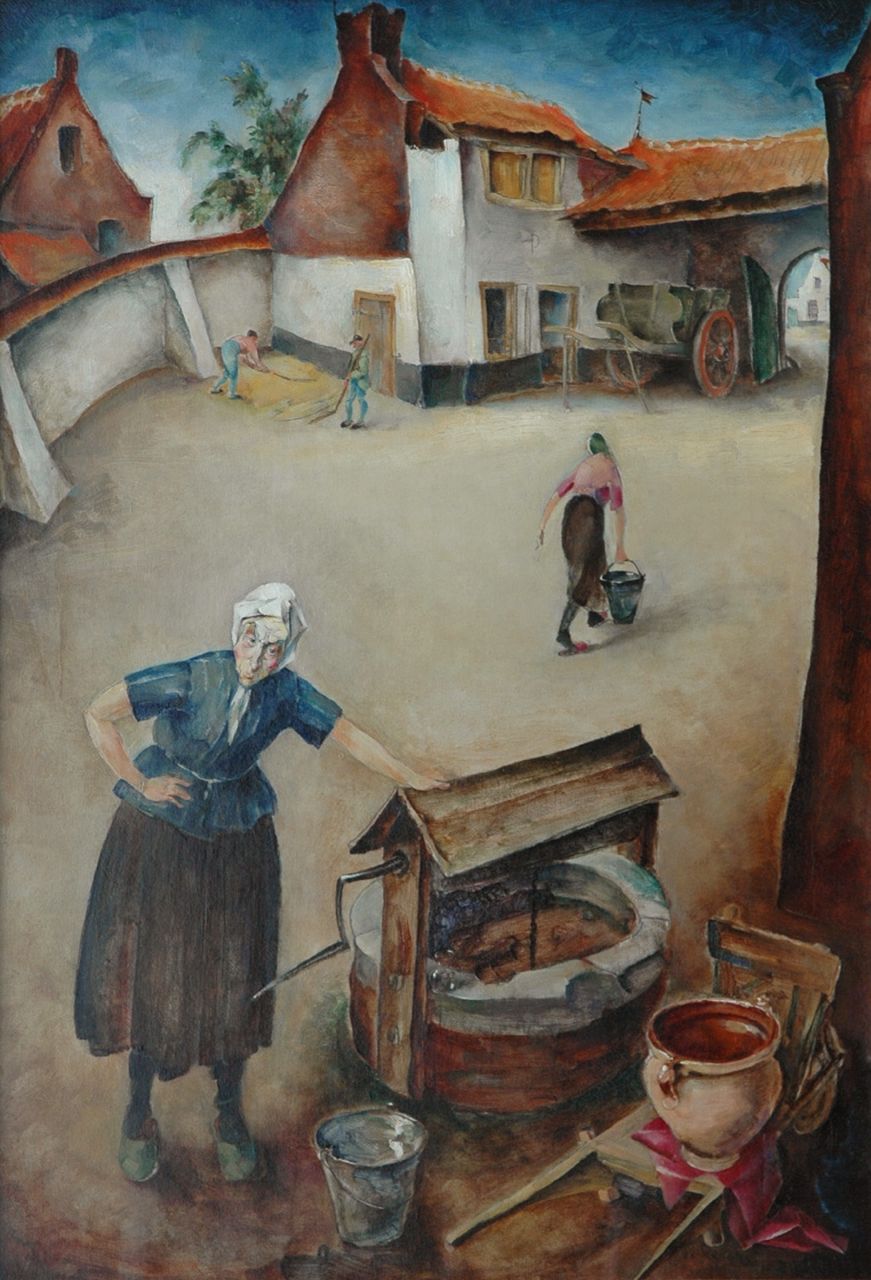 Kruizinga D.  | Dirk Kruizinga, Der Bauernhof, Öl auf Leinwand 76,0 x 52,4 cm, Unterzeichnet r.u.