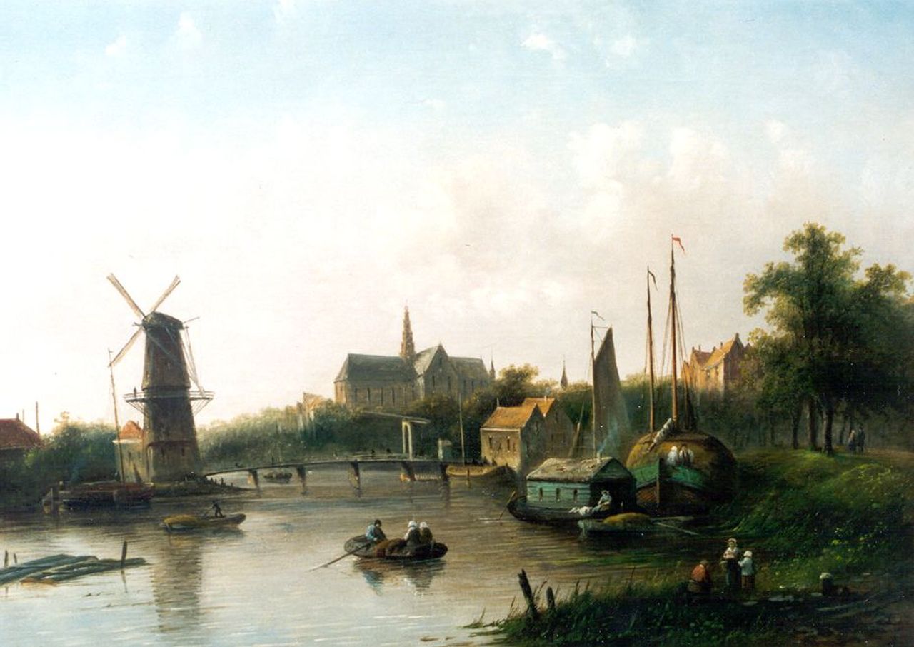Spohler J.J.C.  | Jacob Jan Coenraad Spohler, A view of Haarlem, Öl auf Leinwand 40,0 x 56,0 cm, signed l.l.