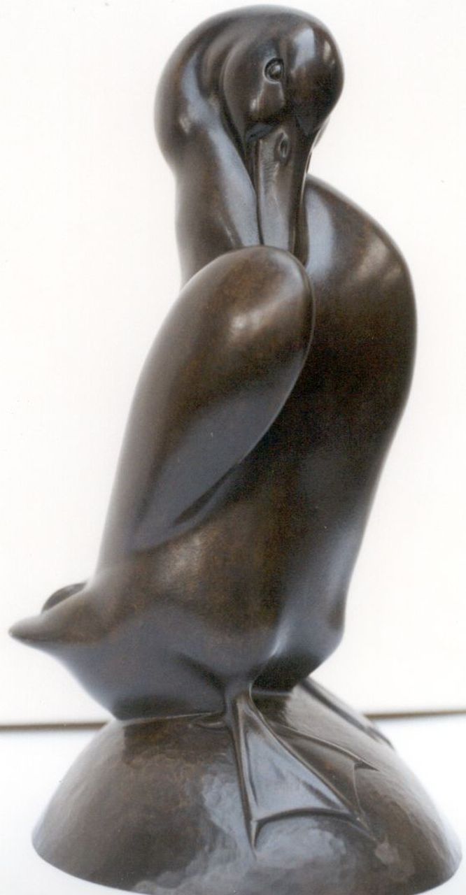 Rochard I.F.R.  | Irénée Félix René Rochard, Ente, Bronze 27,5 x 15,0 cm, Unterzeichnet auf der Basis und zu datieren 1935-1950