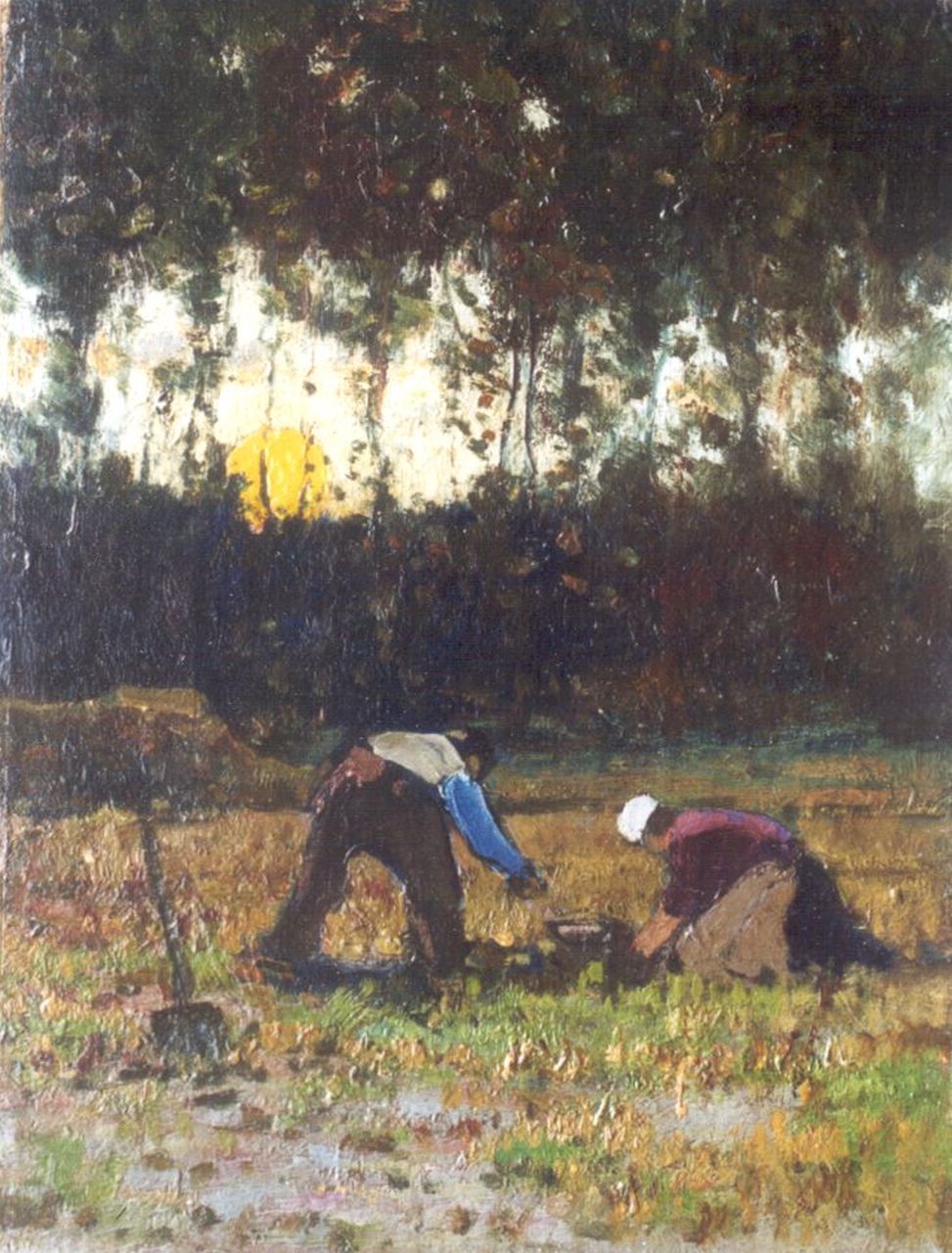 Kuijpers C.  | Cornelis Kuijpers, A landscape at sunrise, Öl auf Leinwand Malereifaser 30,6 x 24,0 cm