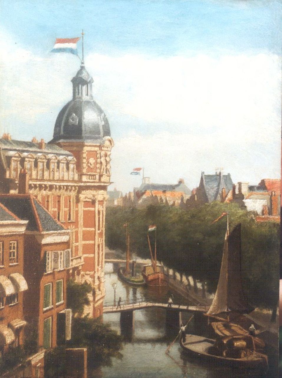 Maurits Monnickendam | The Doelen Hotel, Amsterdam, Öl auf Holz, 36,0 x 26,8 cm, signed l.r. und dated 1890