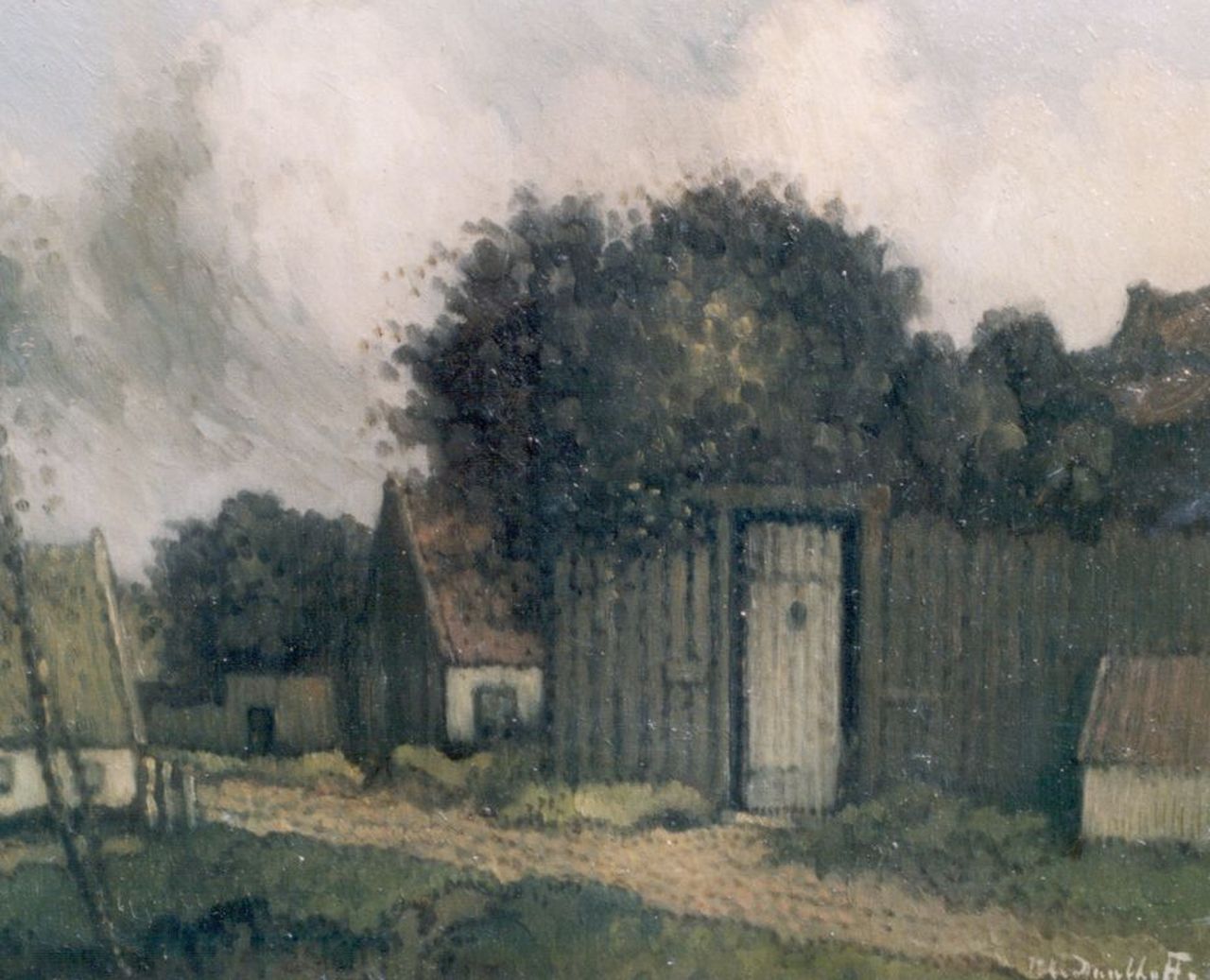 Daalhoff H.A. van | Hermanus Antonius 'Henri' van Daalhoff, Houses, Öl auf Holz 21,0 x 27,0 cm, signed l.r.
