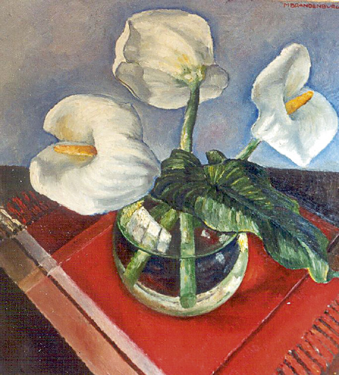 Brandenburg M.  | Machiel Brandenburg, Flamingo flowers, Öl auf Leinwand 73,3 x 67,3 cm, signed u.r. und dated '35