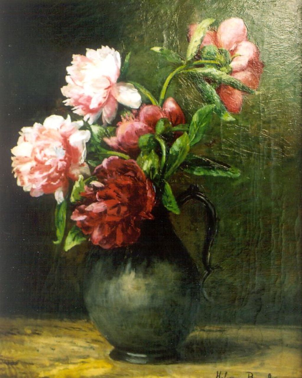 Borselen H.M. van | Helena Maria van Borselen, A flower still life, Öl auf Leinwand 40,0 x 60,0 cm, signed l.r.
