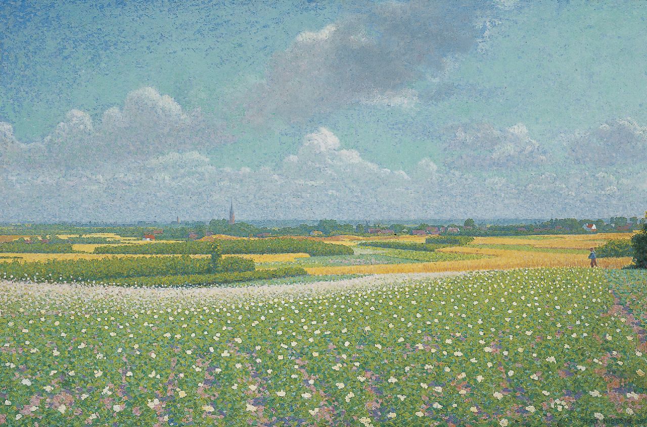 Hart Nibbrig F.  | Ferdinand Hart Nibbrig, Panorama 'De Eng', Blaricum, Öl auf Leinwand 60,2 x 90,7 cm, Unterzeichnet l.u. und datiert 1902