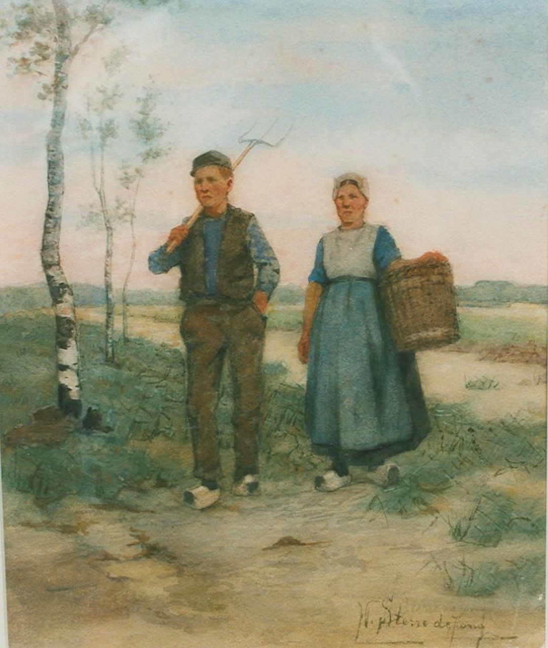 Sterre de Jong J.F.  | Jacobus Frederik Sterre de Jong, Homeward bound, Aquarell auf Papier 36,5 x 29,7 cm, signed l.r.