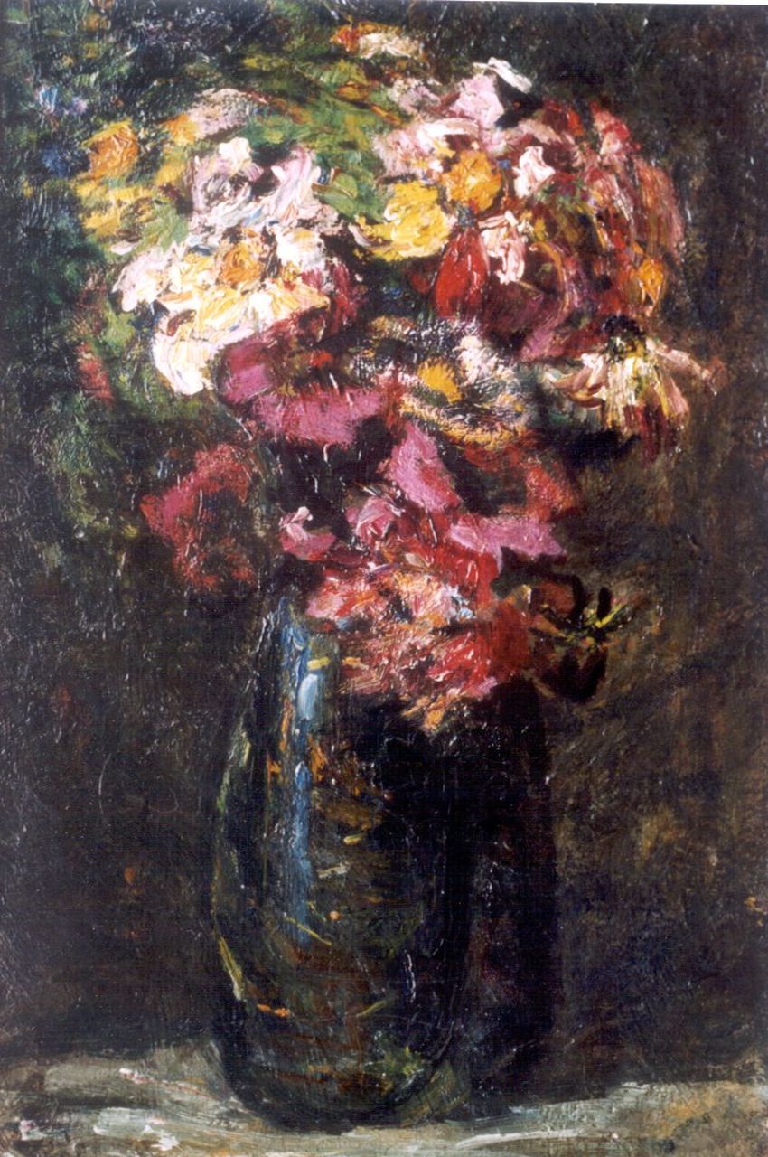 Vlielander Hein M.J.M.  | Maria Johanna Magdalena 'Marie' Vlielander Hein, Flowers, Öl auf Leinwand 46,5 x 29,5 cm, signed l.r. with initials