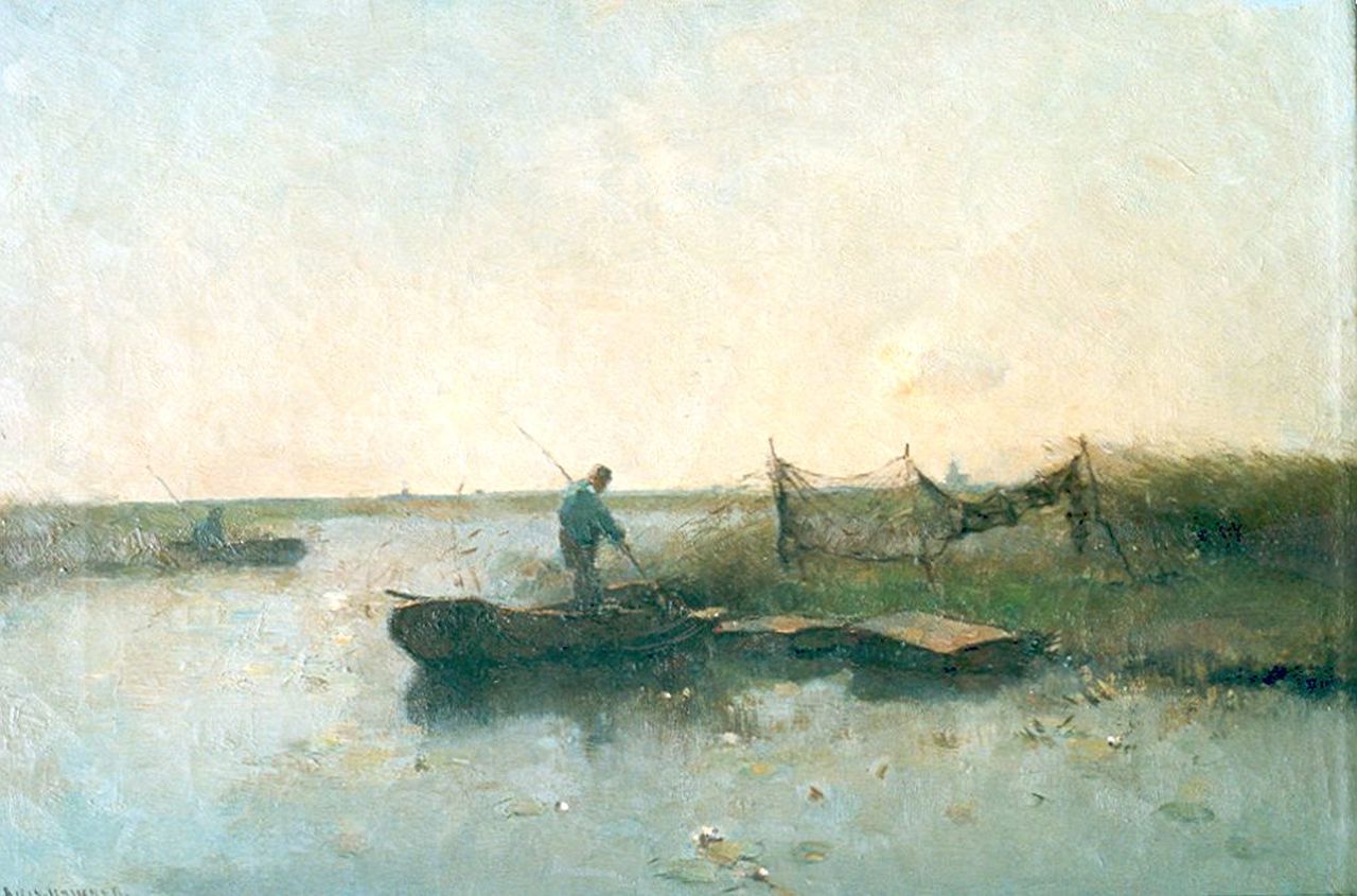 Knikker A.  | Aris Knikker, Fishermen, Öl auf Leinwand 29,9 x 43,1 cm, signed l.l.