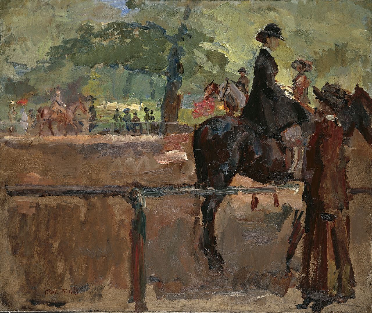 Israels I.L.  | 'Isaac' Lazarus Israels, A horsewoman, Hyde park London, Öl auf Leinwand 63,8 x 76,2 cm, signed l.l. und painted between 1913-1914