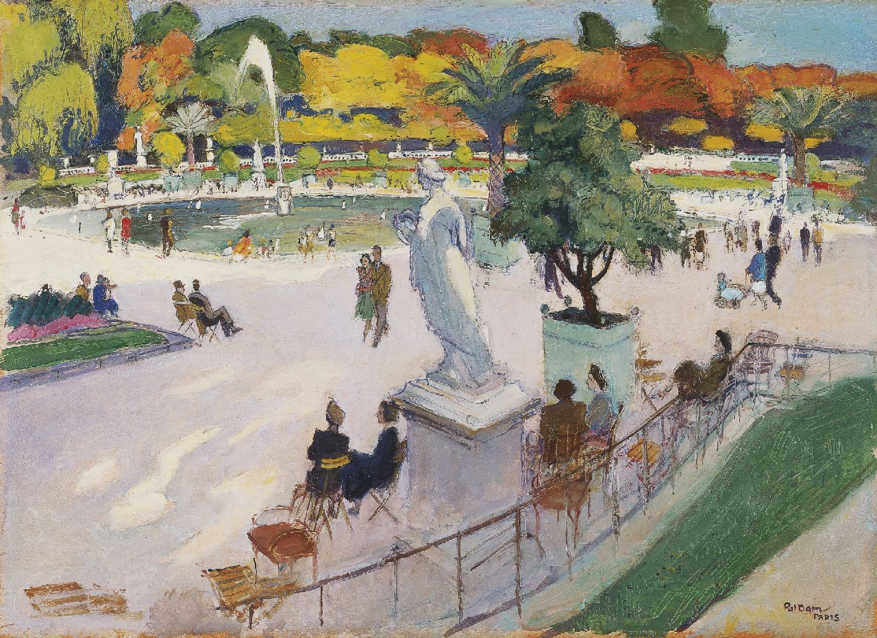 Dom P.L.C.  | Paulus Ludovicus Carolus 'Pol' Dom, Le Jardin du Luxembourg, Paris, Öl auf Holzfaser 40,6 x 55,8 cm, signed l.r.