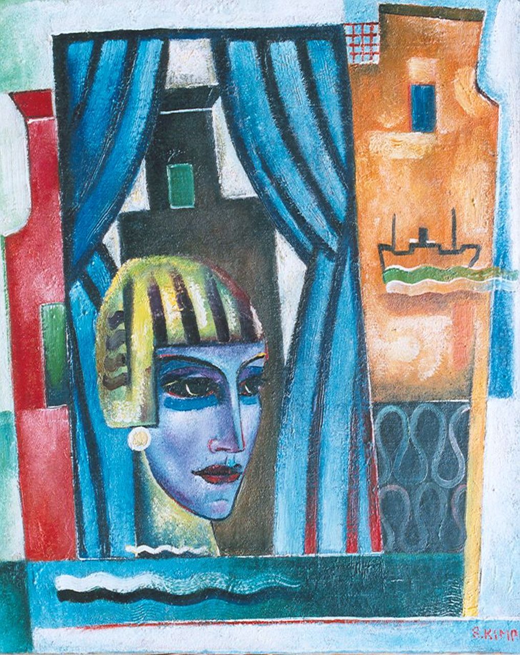 Kimpe R.J.P.  | Raymundus Josephus Petrus 'Reimond' Kimpe, A la fenêtre, Öl auf Leinwand 59,8 x 50,3 cm, signed l.r. und painted between 1950-1960