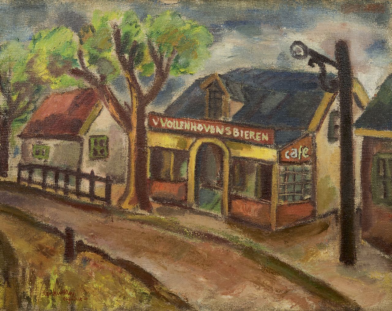 Dom Jacques van der Meij | Kleine Strasse in Aywaille, Belgien, Öl auf Leinwand, 62,3 x 77,0 cm, Unterzeichnet l.u. und datiert '41