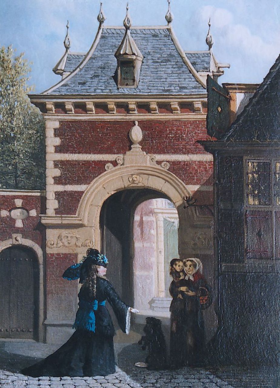 Bles J.  | Joseph Bles, The Grenadierspoort, Binnenhof, The Hague, Öl auf Holz 24,5 x 18,4 cm, signed l.r.