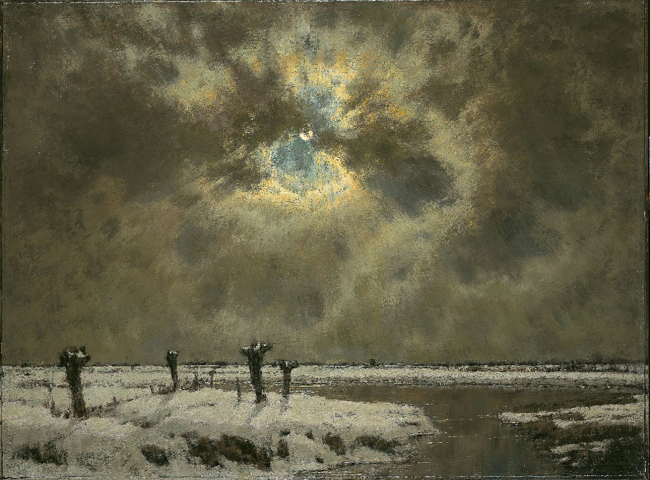 Gorter A.M.  | 'Arnold' Marc Gorter, Evening twilight, Öl auf Leinwand 103,0 x 135,5 cm, signed l.r.
