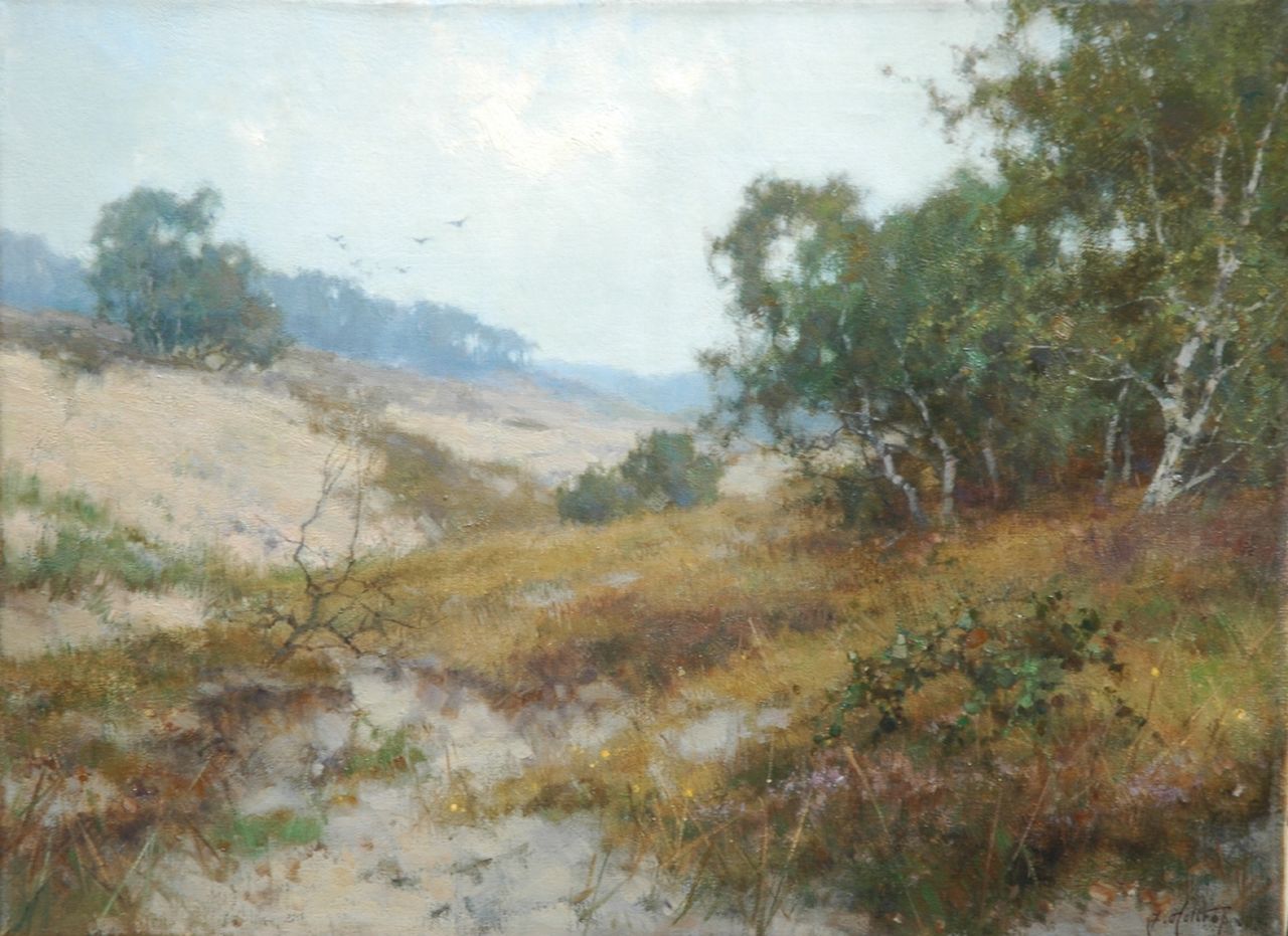 Holtrup J.  | Jan Holtrup, A view of the 'Mosselse Zand', Öl auf Leinwand 30,1 x 40,3 cm, signed l.r.