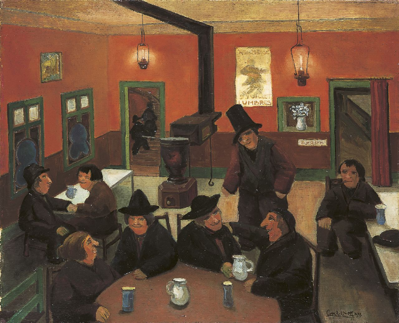 Wolff C. de | Cornelis 'Cor' de Wolff, A French bar, Öl auf Leinwand 45,0 x 55,2 cm, signed l.r. und dated 1933