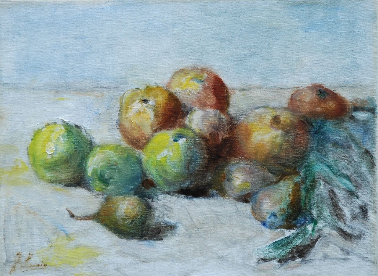 Surie J.  | Jacoba 'Coba' Surie, Still life of fruit, Öl auf Leinwand 30,4 x 40,5 cm, signed l.l.