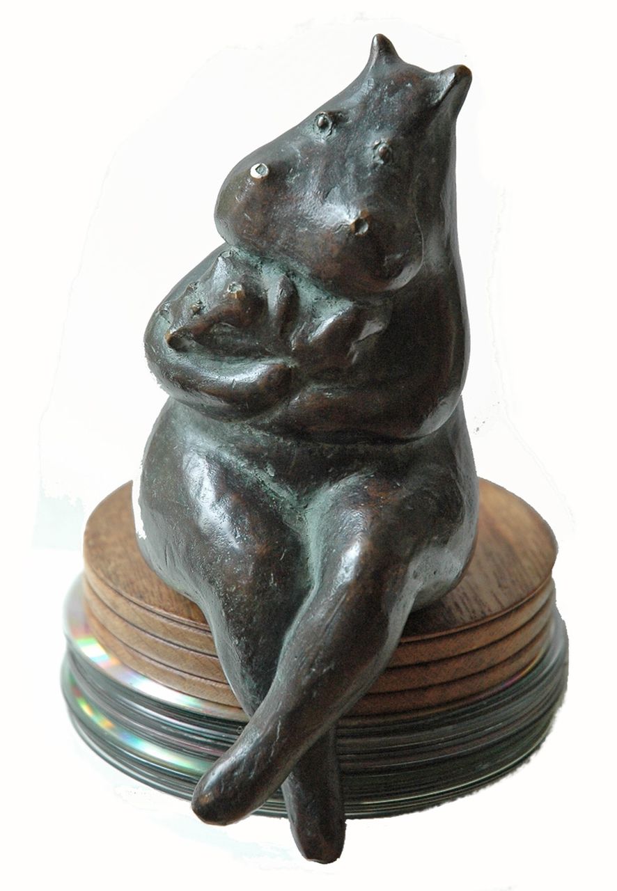 Visser Y.  | Yvonne Visser | Skulpturen und Objekte zum Verkauf angeboten | Nell, Bronze 16,0 cm