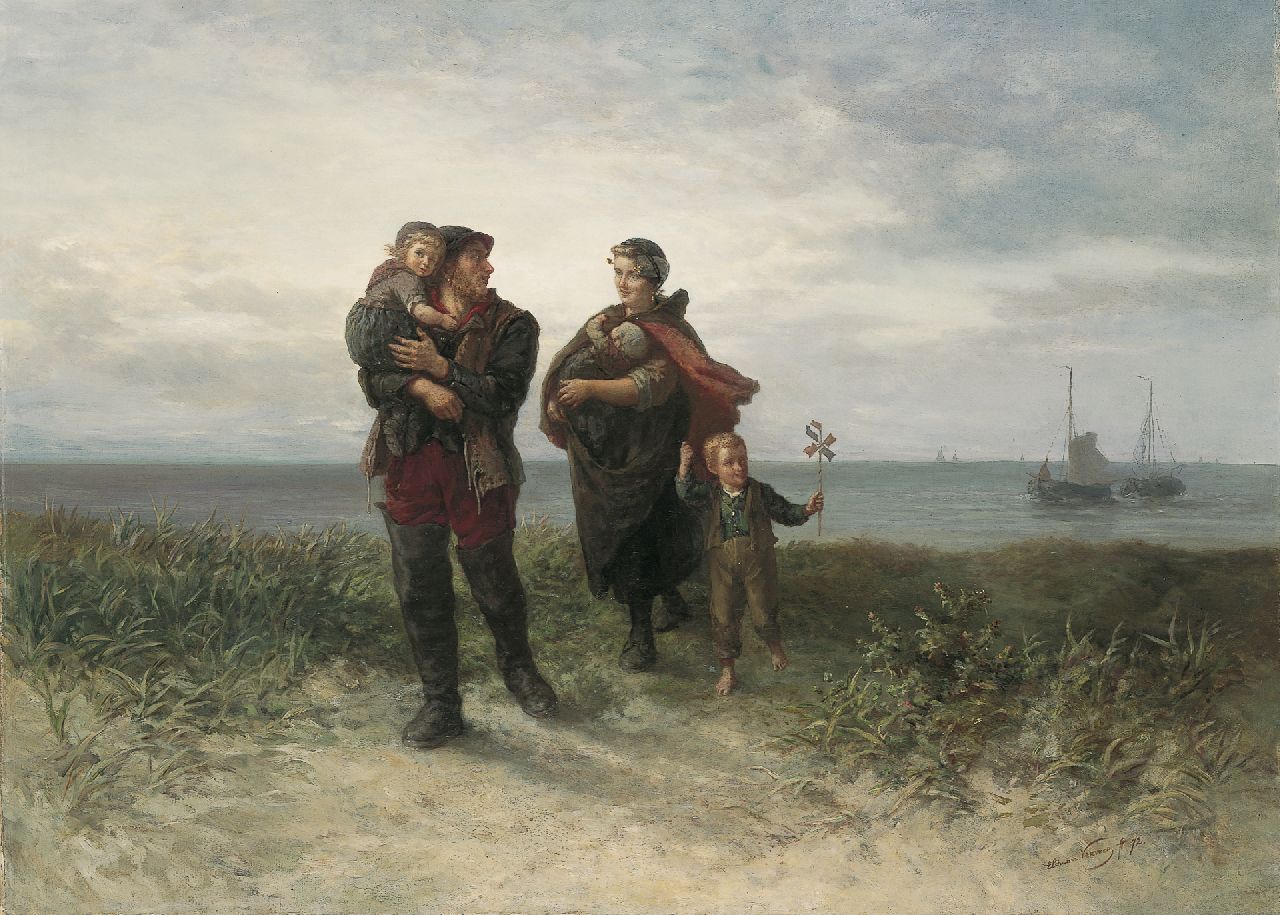 Verveer E.L.  | 'Elchanon' Leonardus Verveer, Homeward bound, Öl auf Leinwand 90,9 x 126,4 cm, signed l.r. und dated '72