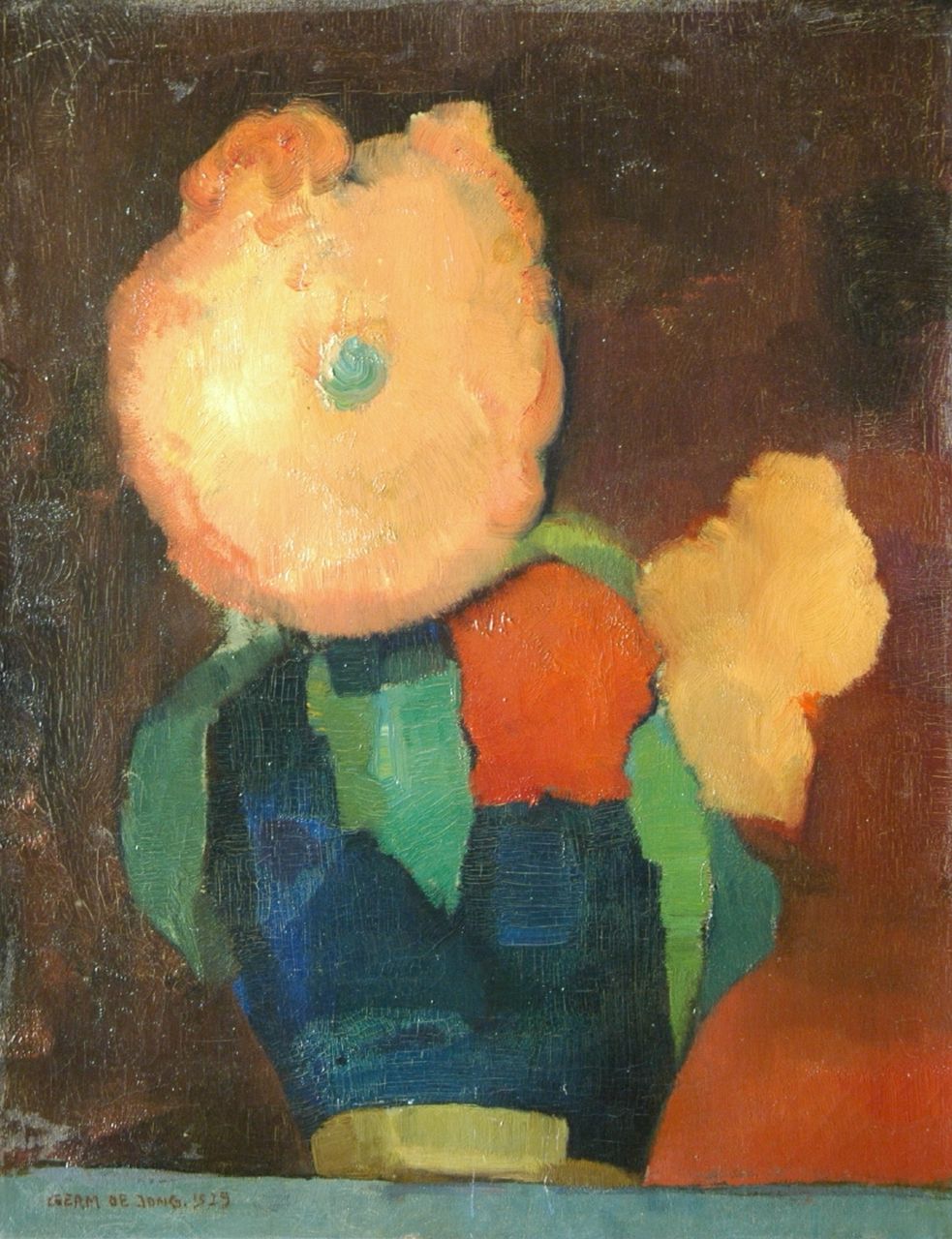 Jong G. de | Gerben 'Germ' de Jong, Flowers in a ginger jar, Öl auf Leinwand 45,2 x 35,3 cm, signed l.l. und dated 1929