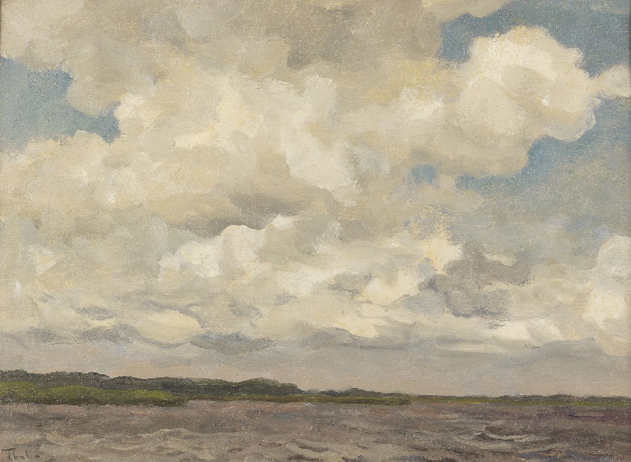 Tholen W.B.  | Willem Bastiaan Tholen, Clouds in the sky, Öl auf Leinwand Malereifaser 30,3 x 39,9 cm, signed l.l.