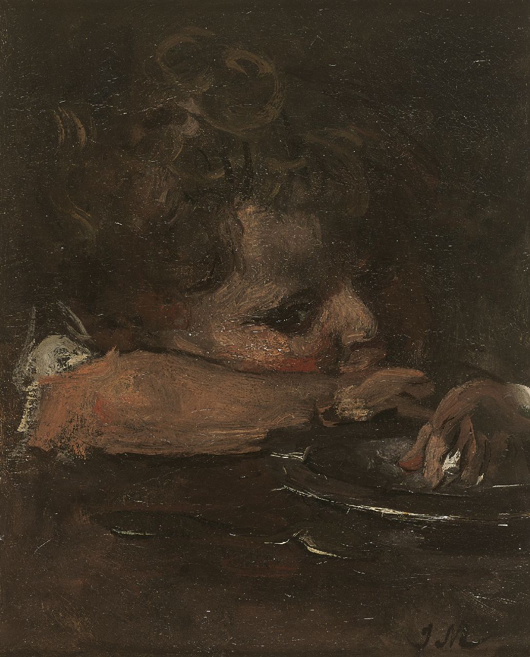 Maris J.H.  | Jacobus Hendricus 'Jacob' Maris, Kinderporträt, Öl auf Leinwand 35,2 x 28,4 cm, Unterzeichnet r.u. mit Initialen