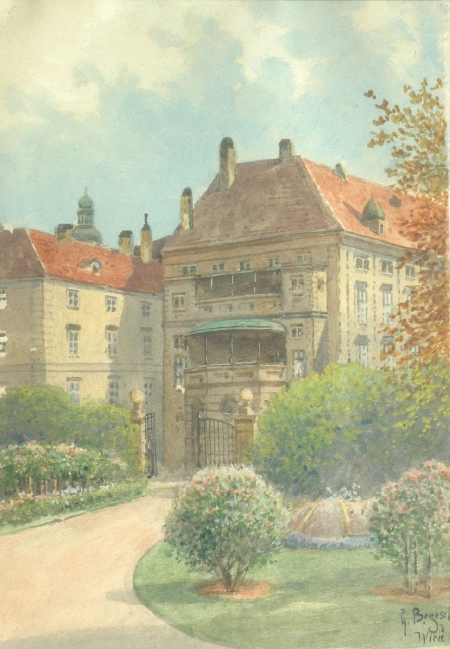 Benesch G.  | Gustav Benesch, A view of Vienna, Aquarell auf Papier 26,0 x 18,0 cm, signed l.r.