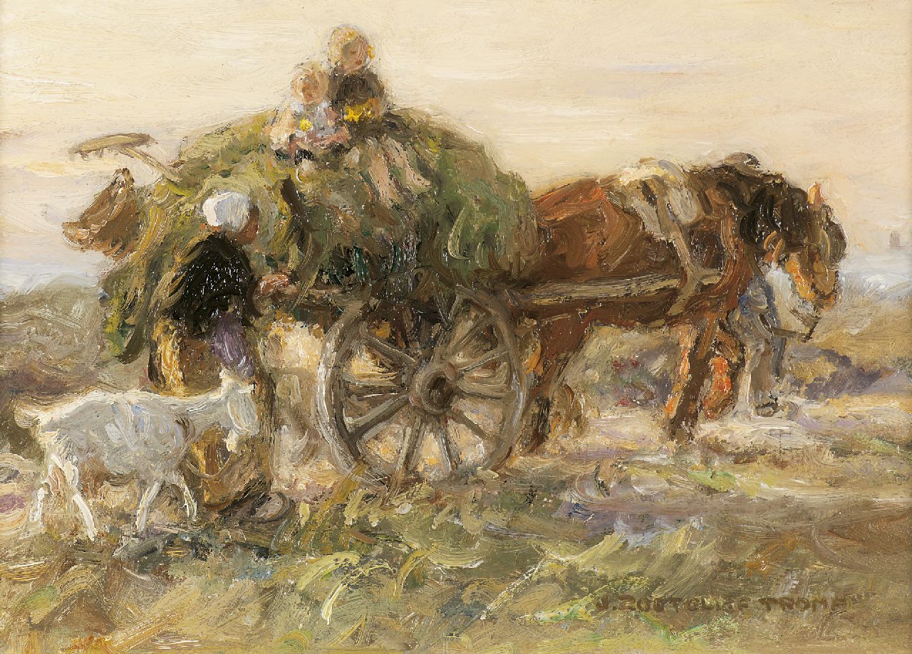 Zoetelief Tromp J.  | Johannes 'Jan' Zoetelief Tromp, Homeward bound, Öl auf Holz 18,8 x 26,6 cm, signed l.r. und painted between 1903-1904