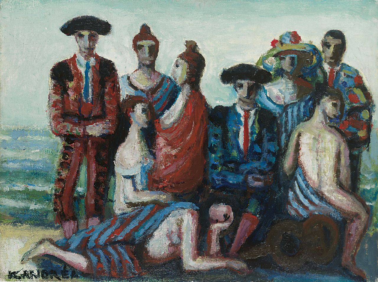 Andréa C.  | Cornelis 'Kees' Andréa, Toreros, Öl auf Malereifaser 29,8 x 39,6 cm, signed l.l.