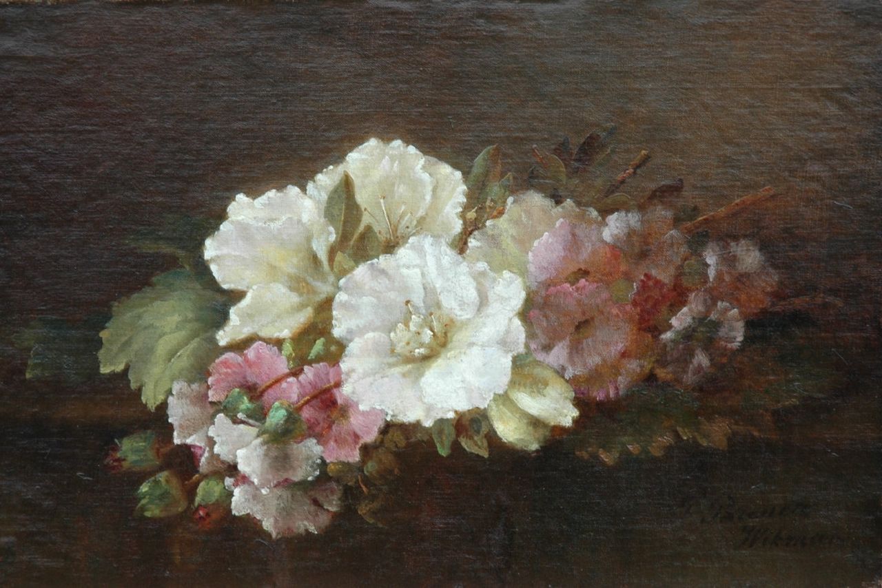 Breuer-Wikman F.  | Frederika Breuer-Wikman, Flowering branches of azalea, Öl auf Leinwand 30,4 x 45,1 cm, signed l.r.