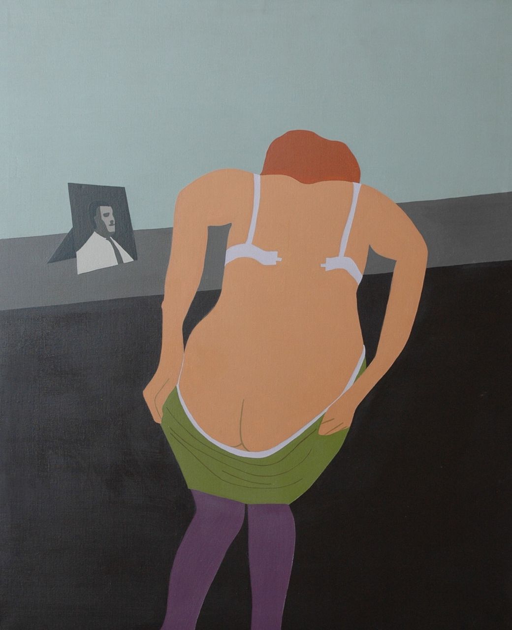 Rinus van den Bosch | The sailor's wife, Acryl auf Leinwand, 120,3 x 100,2 cm