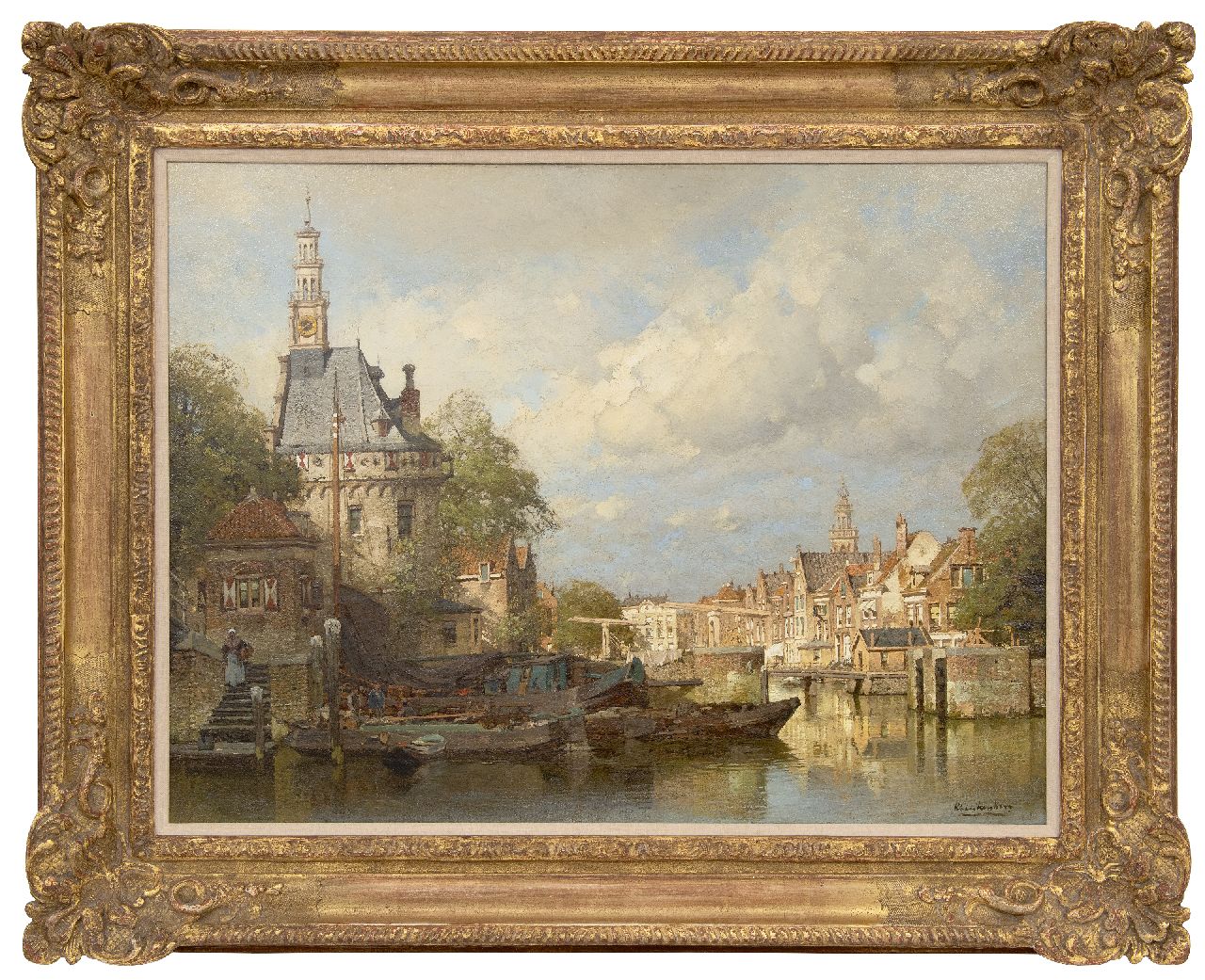 Klinkenberg J.C.K.  | Johannes Christiaan Karel Klinkenberg, The 'Oude Hoofdpoort', Hoorn, Öl auf Leinwand 58,0 x 78,0 cm, signed l.r.