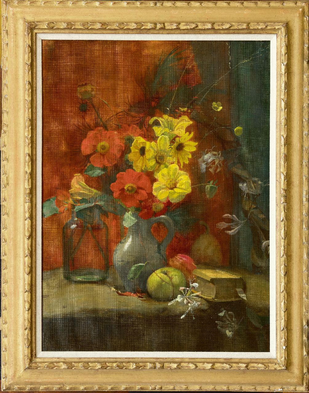 Meiners P.  | Pieter 'Piet' Meiners, Ewijckshoeve: Blumenstilleben, Öl auf Leinwand 64,3 x 47,3 cm, Unterzeichnet l.u. und datiert '97