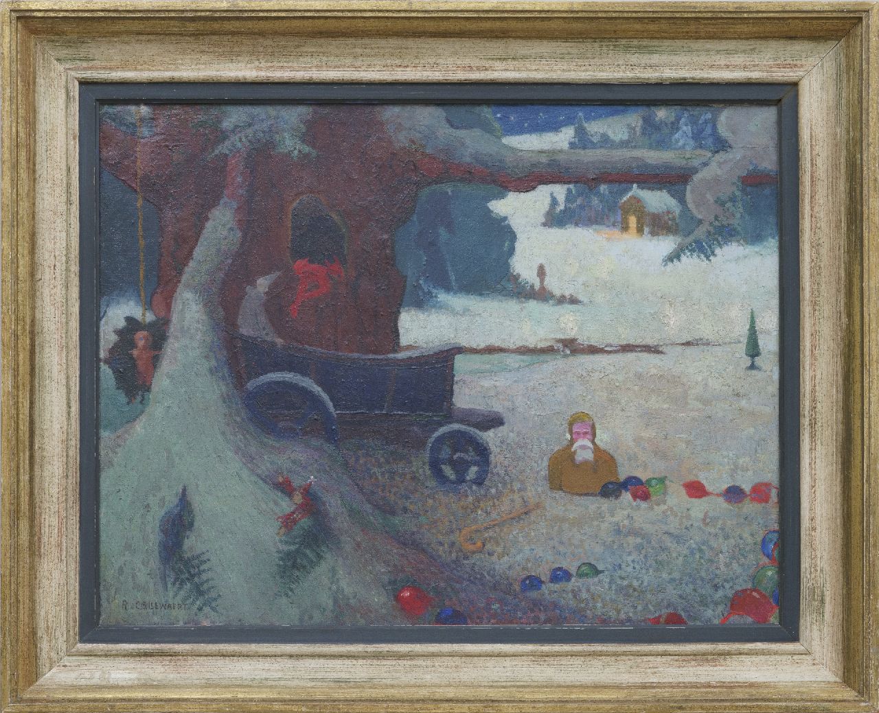 Callewaert K.R.  | Karel René 'Natus' Callewaert, Der Traum des Malers, Öl auf Leinwand 50,1 x 63,9 cm, Unterzeichnet lu