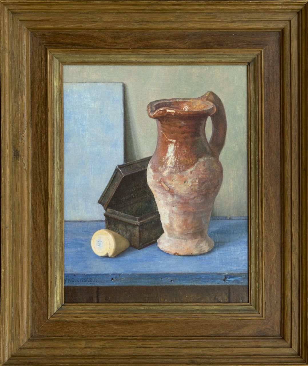 IJkelenstam H.  | Hendrikus IJkelenstam | Gemälde zum Verkauf angeboten | Stilleben mit kleiner Muschel, Öl auf Leinwand 35,1 x 27,4 cm, Unterzeichnet l.u. und datiert '32