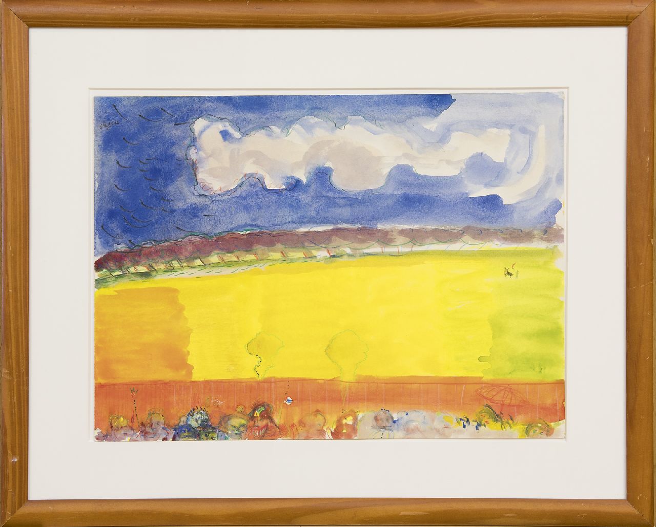 Slegers J.F.W.  | Jacobus Franciscus Wilhelmus 'Jacques' Slegers | Aquarelle und Zeichnungen zum Verkauf angeboten | Opferfest II, Aquarell auf Papier 28,2 x 38,5 cm, Unterzeichnet l.o.