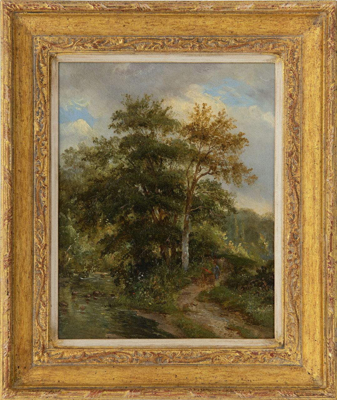 Christ P.C.  | Pieter Caspar Christ | Gemälde zum Verkauf angeboten | Der Waldbach, Öl auf Holz 23,7 x 18,9 cm