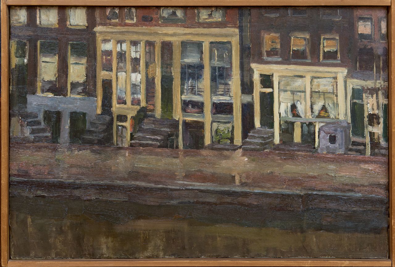 Fritzlin M.C.L.  | Maria Charlotta 'Louise' Fritzlin, Alte Häuser am Appelmarkt, Amsterdam, Öl auf Leinwand 40,6 x 60,5 cm, zu datieren um 1890-1895