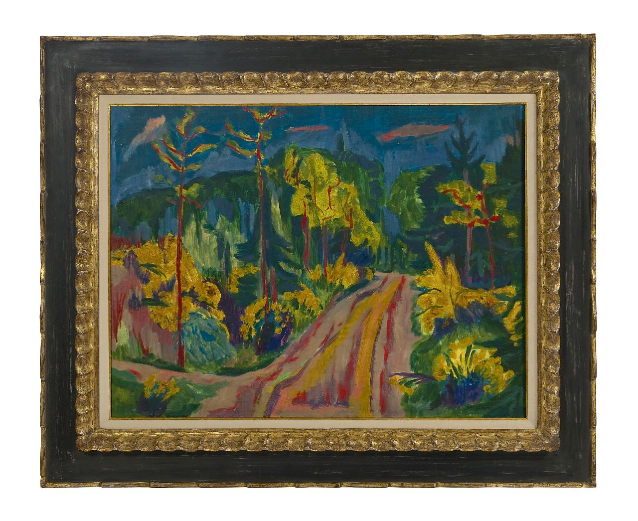 Wiegers J.  | Jan Wiegers, Landschaft in den Bergen, Wachsfarbe auf Leinwand 52,2 x 68,3 cm, Unterzeichnet r.u. und datiert '27
