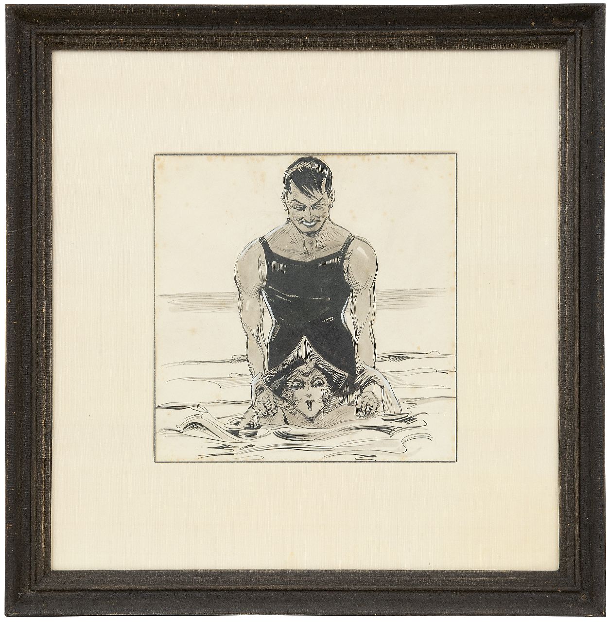 Jung C.H.  | Carel Hendrik 'Carlo' Jung | Aquarelle und Zeichnungen zum Verkauf angeboten | Die Taufe, Ausziehtusche auf Papier 25,0 x 23,0 cm