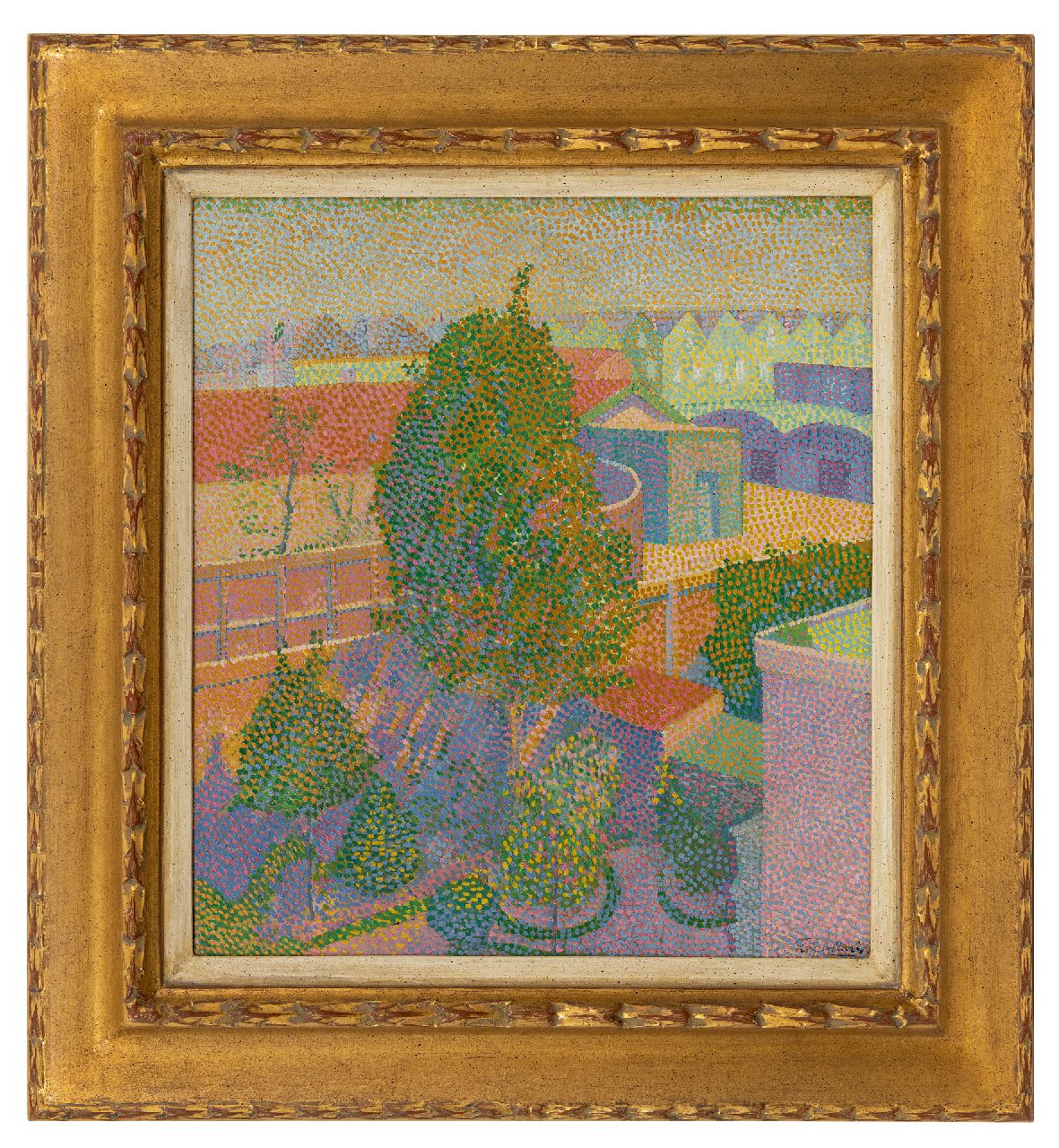 Maris F.J.J.  | Ferdinand Johannes Jacobus 'Frits' Maris | Gemälde zum Verkauf angeboten | Aussicht über die Stadt, Öl auf Leinwand 44,7 x 39,5 cm, Unterzeichnet u.r.