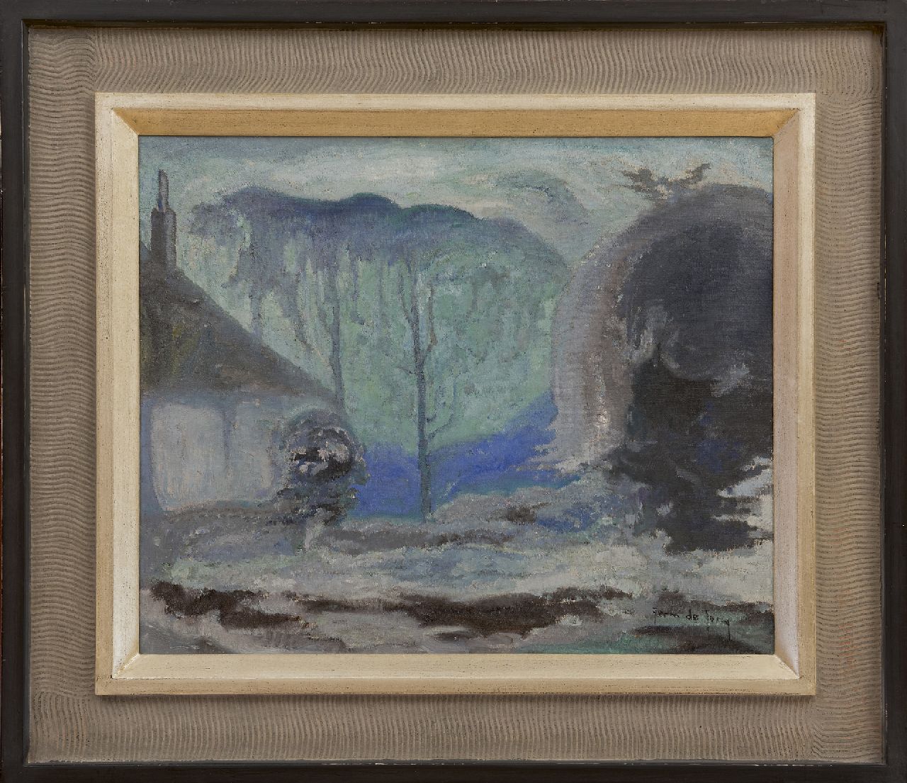 Jong G. de | Gerben 'Germ' de Jong | Gemälde zum Verkauf angeboten | Winterlandschaft, Öl auf Leinwand 41,2 x 50,0 cm, Unterzeichnet r.u. und zu datieren um 1918