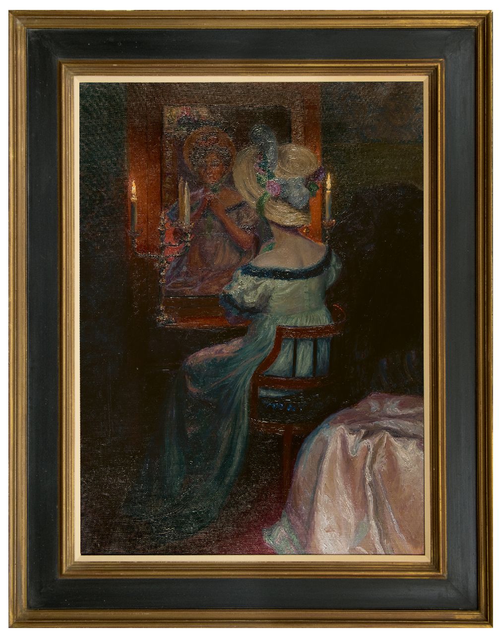 Kupelwieser I.  | Ida Kupelwieser | Gemälde zum Verkauf angeboten | Am spiegel, Öl auf Leinwand 110,5 x 80,3 cm, zu datieren um 1910