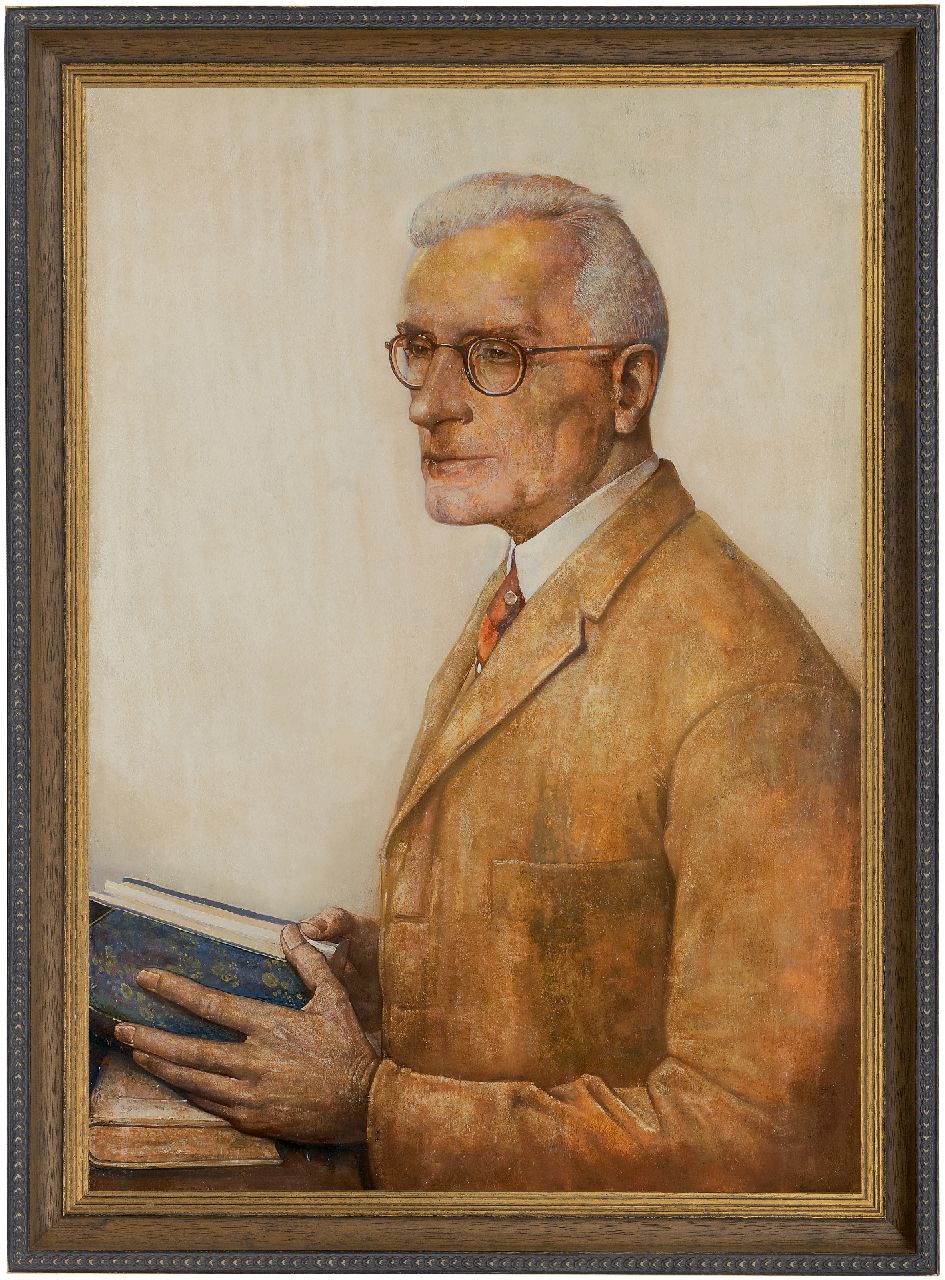 Berg W.H. van den | 'Willem' Hendrik van den Berg | Gemälde zum Verkauf angeboten | Porträt eines Mannes, Öl auf Holz 70,0 x 49,4 cm, Unterzeichnet l.u. und datiert 1939