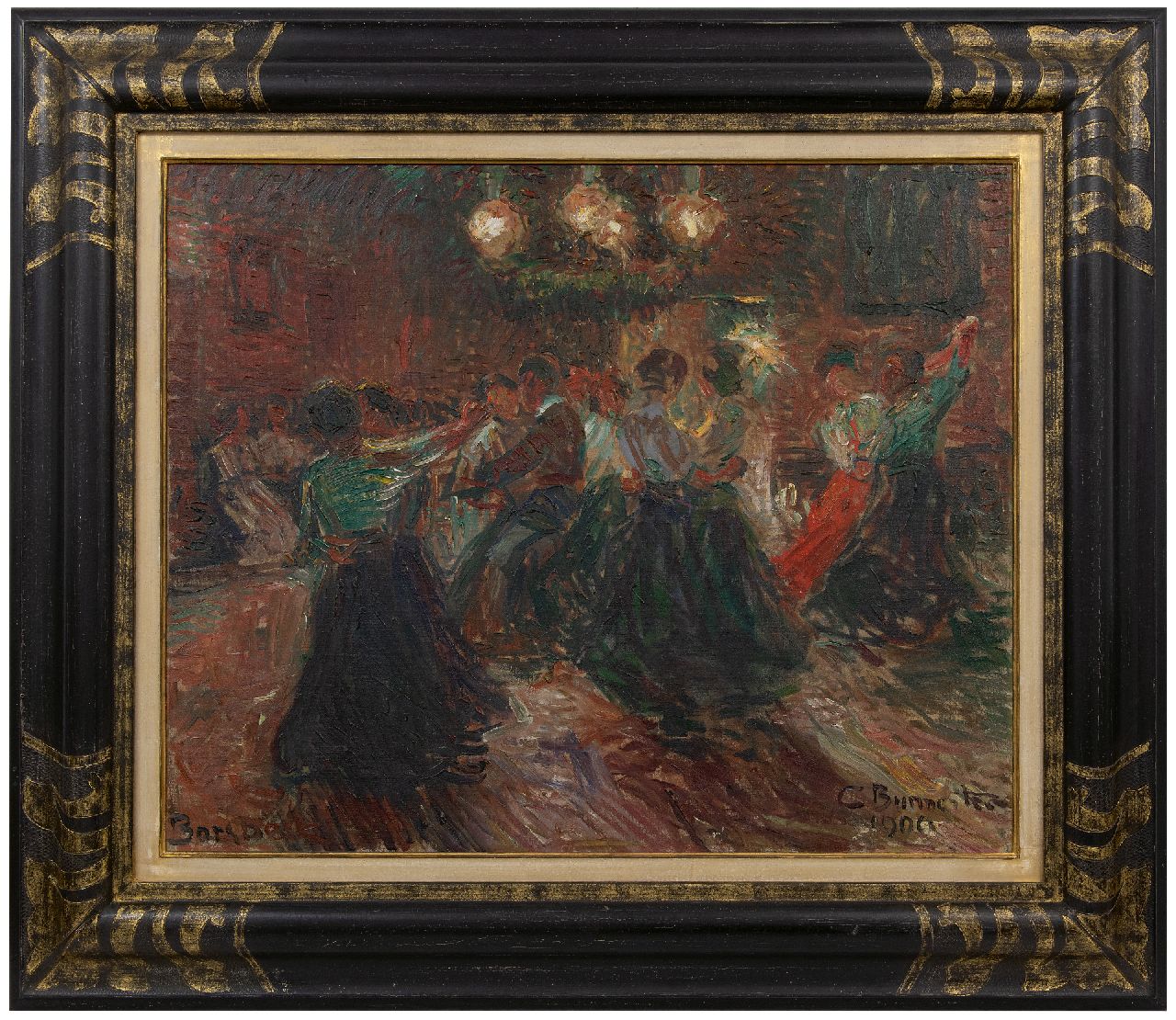 Burmester G.  | Georg Burmester | Gemälde zum Verkauf angeboten | Festabend, Öl auf Leinwand 61,5 x 75,6 cm, Unterzeichnet r.u. und datiert 1909