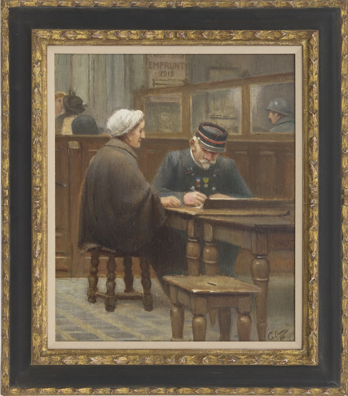 Duran G.  | Duran | Gemälde zum Verkauf angeboten | Im Leihhaus, Öl auf Holz 43,1 x 36,1 cm, Unterzeichnet r.u. und datiert 1910