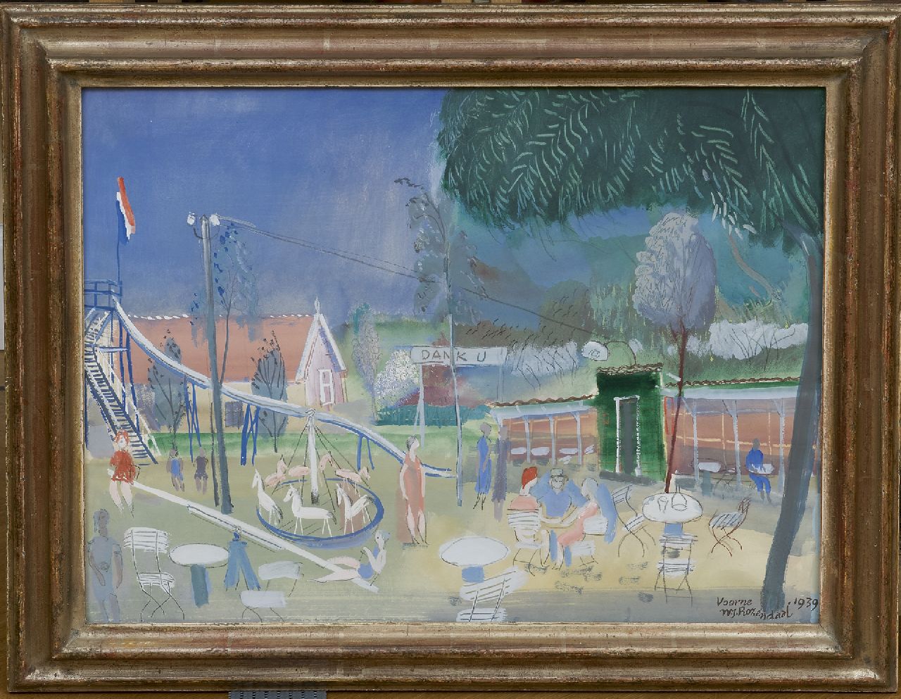 Rozendaal W.J.  | 'Willem' Jacob Rozendaal, Spielplatz auf Voorne, Gouache auf Papier 40,0 x 51,2 cm, Unterzeichnet r.u. und datiert 'Voorne' 1939