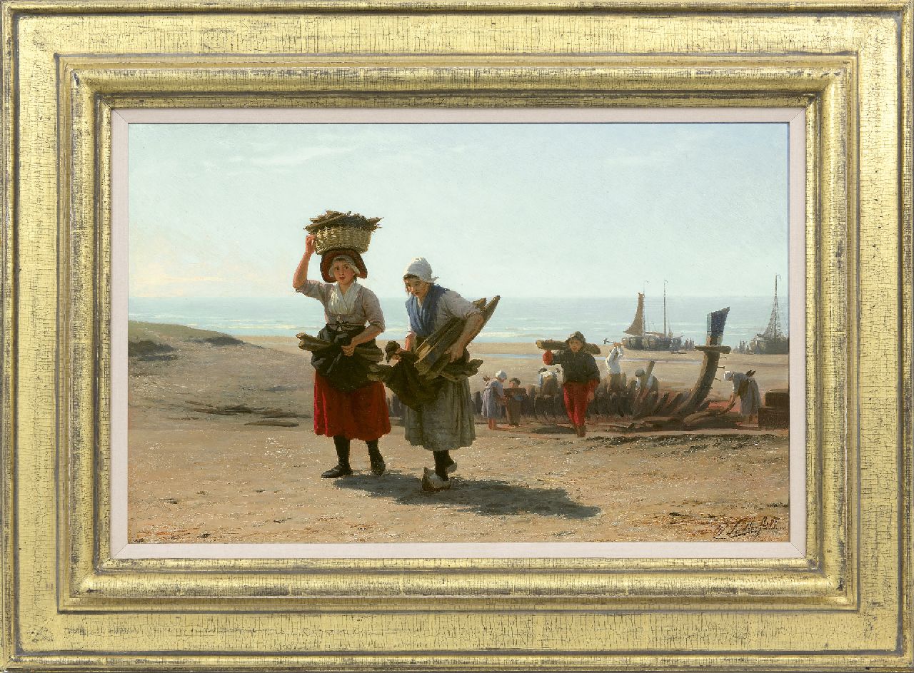 Sadée P.L.J.F.  | Philip Lodewijk Jacob Frederik Sadée, Das Abwracken eines Schiffes, Öl auf Holz 30,7 x 47,7 cm, Unterzeichnet r.u. und datiert 1871